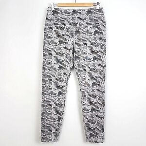 SPYDER Active Women's Tech Core Fleece Lined Leggings Grey White Stretch Size L